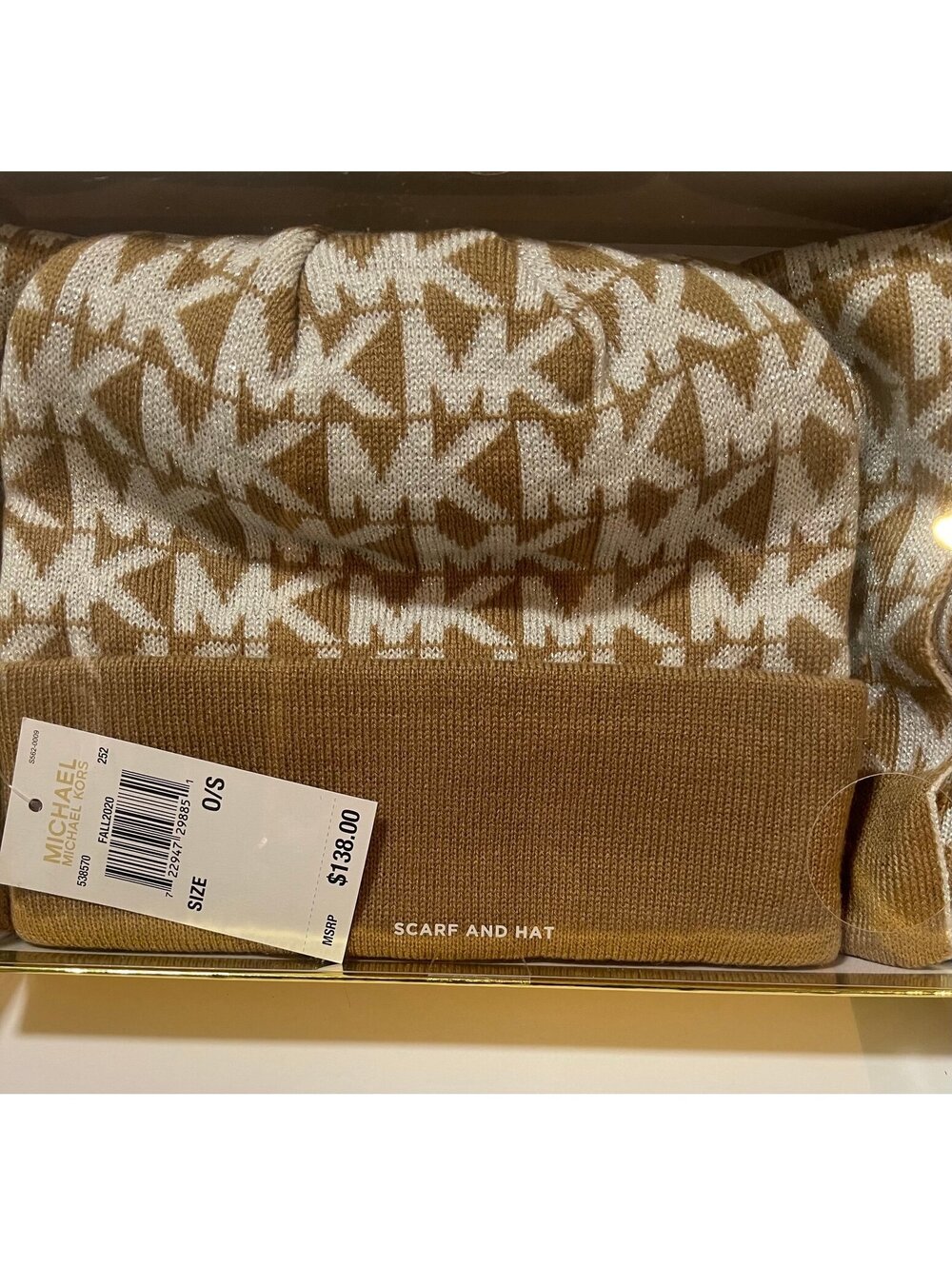 Michael Kors Scarf & Hat Set w/ Gift Box Never Worn